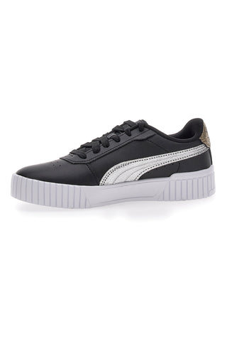 Schwarze Chasuble-Sneaker mit Schnürsenkeln Puma Carina 2.0 Mettalic Shine