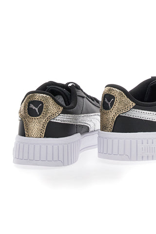 Schwarze Chasuble-Sneaker mit Schnürsenkeln Puma Carina 2.0 Mettalic Shine