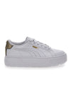 Weiße Turnschuhe mit Puma Karmen Metallic Shine-Plattform