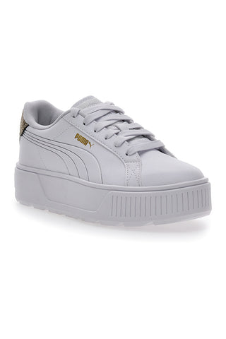 Weiße Turnschuhe mit Puma Karmen Metallic Shine-Plattform
