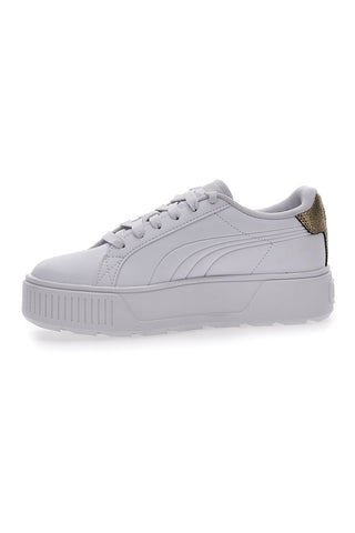 Weiße Turnschuhe mit Puma Karmen Metallic Shine-Plattform