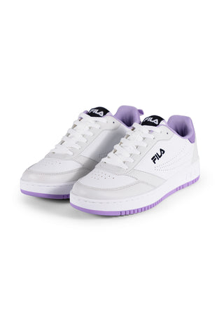 Weiße Sneakers und lila Sohle Fila Raga Wmn