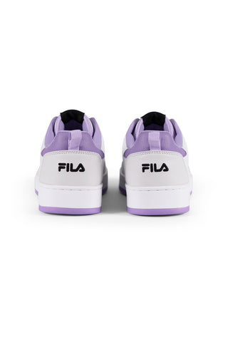Weiße Sneakers und lila Sohle Fila Raga Wmn