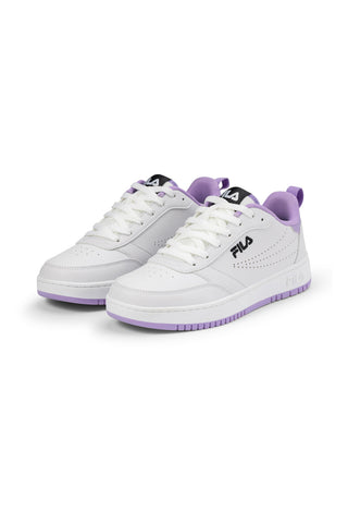 Weiße Turnschuhe mit lila Sohle Fila Rega Teen