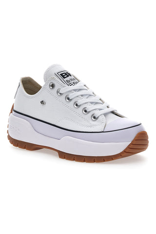 Weiße Canvas-Sneaker mit British Knights Kaya Low Fly-Plattform