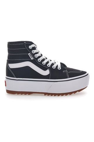 Vans Hi Tapered Flatform-Sneaker in Schwarz und Weiß