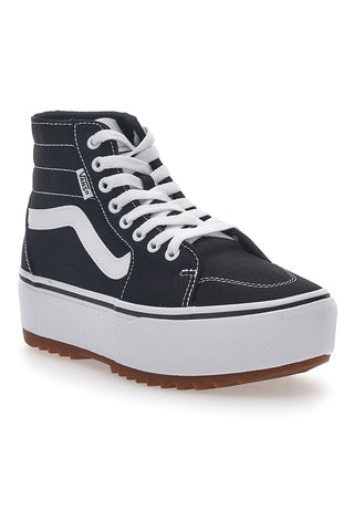 Vans Hi Tapered Flatform-Sneaker in Schwarz und Weiß