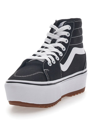 Vans Hi Tapered Flatform-Sneaker in Schwarz und Weiß