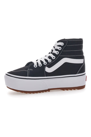 Vans Hi Tapered Flatform-Sneaker in Schwarz und Weiß