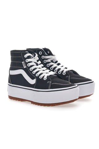 Vans Hi Tapered Flatform-Sneaker in Schwarz und Weiß