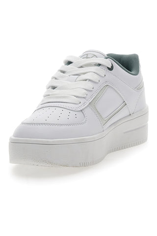 Weiße Turnschuhe mit seitlichem Logo-Champion-Foul-Plat-Element