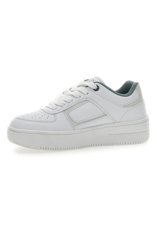 Weiße Turnschuhe mit seitlichem Logo-Champion-Foul-Plat-Element