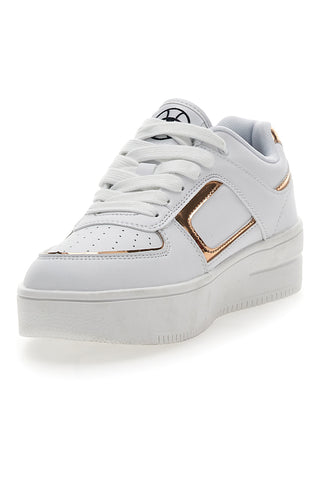 Weiße Turnschuhe mit seitlichem Logo-Champion-Foul-Plat-Element