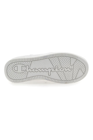 Weiße Turnschuhe mit seitlichem Logo-Champion-Foul-Plat-Element