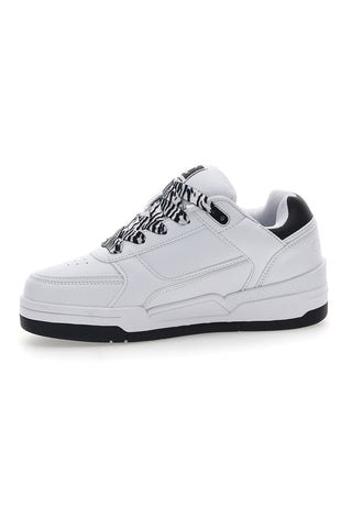 Weiße und schwarze Champion Rebound Heritage Skate-Sneaker