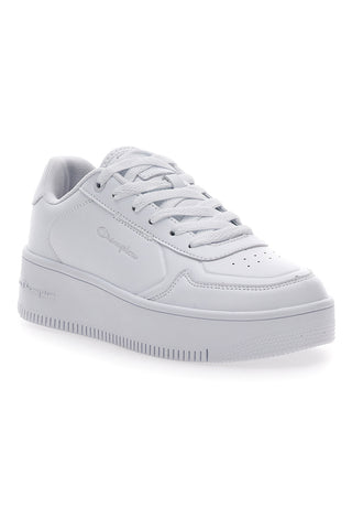Sneakers Bianche con Lacci Champion Rebound Platform Low