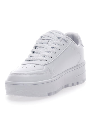 Sneakers Bianche con Lacci Champion Rebound Platform Low