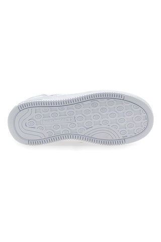 Weiße Sneaker mit Schnürsenkeln von Champion Rebound Platform Abstract Low
