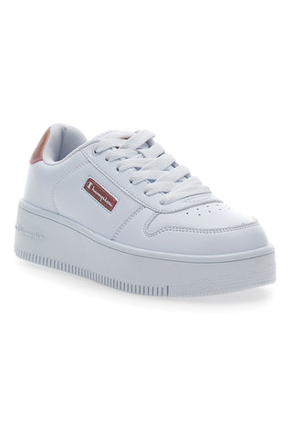 Weiße Sneakers mit Schnürsenkeln Champion Rebound Platform Glitz