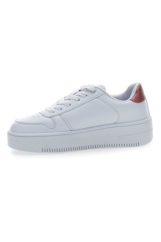 Weiße Sneakers mit Schnürsenkeln Champion Rebound Platform Glitz