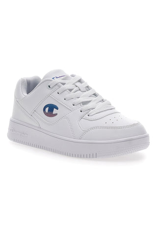 Weiße Sneaker mit seitlichem Logo von Champion Rebound Low