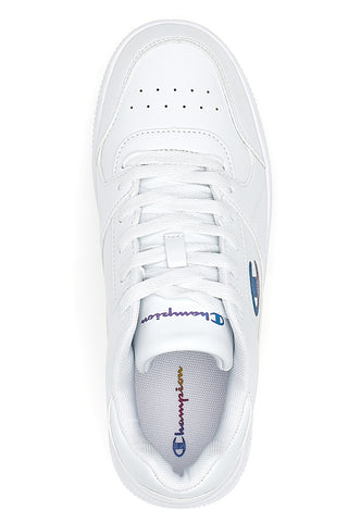 Weiße Sneaker mit seitlichem Logo von Champion Rebound Low