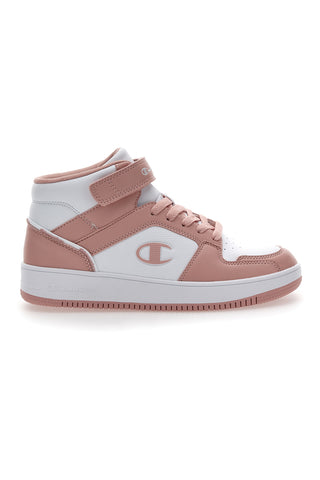 Champion Rebound 2.0 High Sneakers in Mittelrosa und Weiß