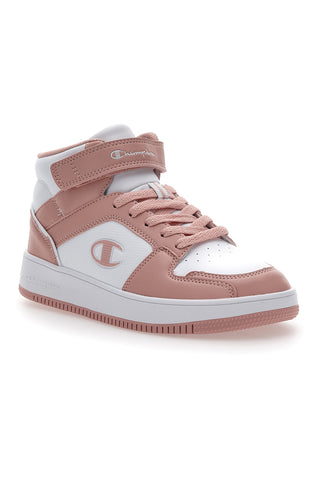 Sneakers Alte Rosa e Bianche Champion Rebound 2.0 Mid