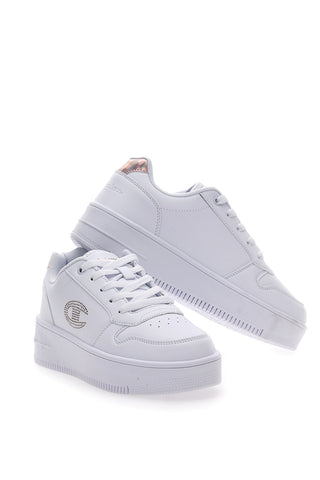 Champion Rebound Plateau-Sneaker in Glitzerweiß