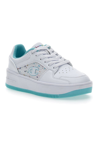 Sneakers Bianche e Azzurre Champion Rebound Platform Abstract G PS