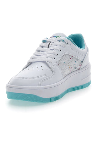 Sneakers Bianche e Azzurre Champion Rebound Platform Abstract G PS