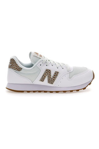 Weiße Turnschuhe mit Leopardenmuster New Balance 500