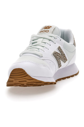 Weiße Turnschuhe mit Leopardenmuster New Balance 500