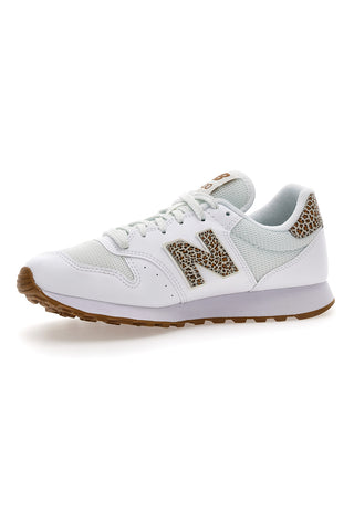 Weiße Turnschuhe mit Leopardenmuster New Balance 500