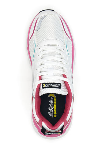 Weiße und rosa Sneakers mit Extras – Australian Insole AU24W105
