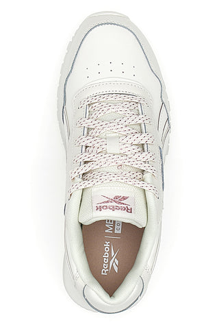 Weiße Turnschuhe mit echtem Reebok Glide-Lederobermaterial