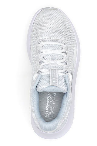 Weiße Laufschuhe von Under Armour Charged Surge 4 für Damen