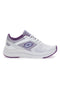Weiße und lila Laufschuhe mit seitlichem Lotto Speedride 800 W-Logo