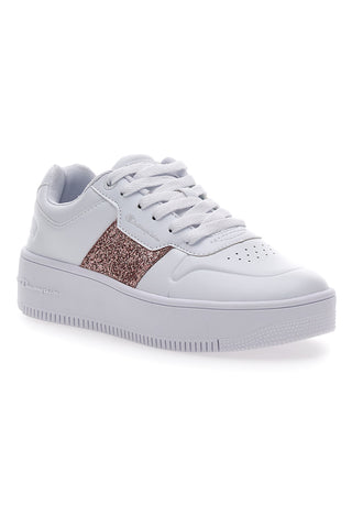 Sneakers Bianche Champion Rebound Platform Sparkle