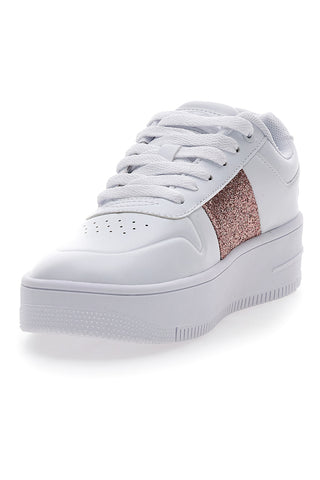 Sneakers Bianche Champion Rebound Platform Sparkle