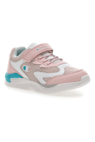 Weiße und rosa Sneaker von Champion Low Cut Shoe Fast RG GS