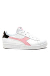 Weiße und rosa Turnschuhe mit seitlichem Logo DIADORA GAME P GS GIRL