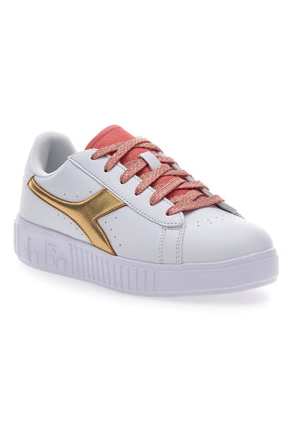 Weiße und rosa Turnschuhe DIADORA GAME STEP P PS GLITCH