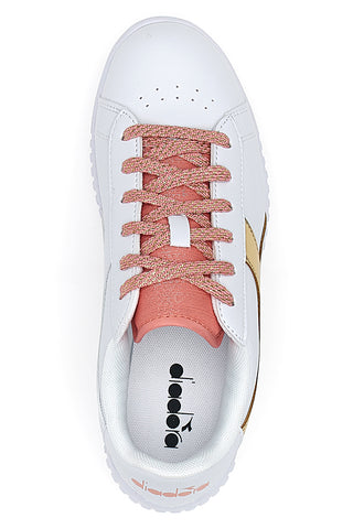 Weiße und rosa Turnschuhe DIADORA GAME STEP P PS GLITCH