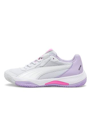 Puma Nova Court Wn'S Padelschuhe in Weiß und Lila