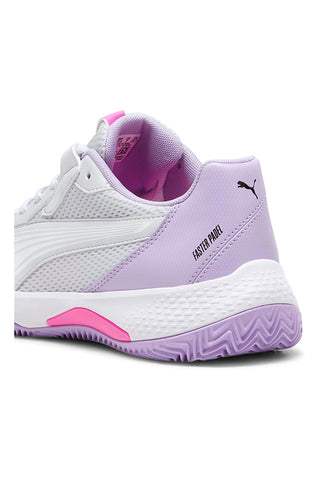 Puma Nova Court Wn'S Padelschuhe in Weiß und Lila