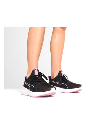 Schwarze Laufschuhe mit rosa Details Puma Sotfride Carson 31015404