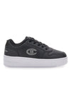 Schwarze Sneaker mit schwarzer Plateausohle CHAMPION RD18 PLATFORM GLITTER G GS