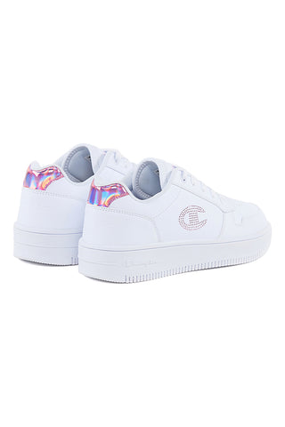Weiße Sneakers mit seitlichem Logo CHAMPION RD18 PLATFORM GLITTER G GS