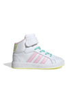 MID-CUT WEISSE SNEAKERS MIT BUNTEN DETAILS ADIDAS GRAND COURT MID K
